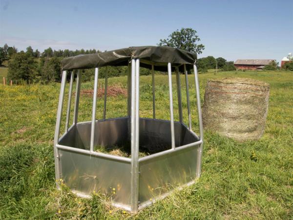 Kellfri HEXAGONAL ALUMINIUM FEEDER WITH ROOF, 12 FEED